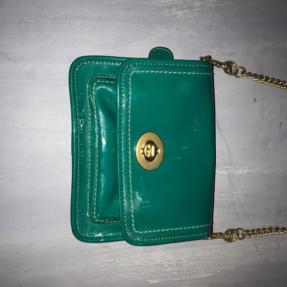 Coach Bags Authentic Coach Cross Body Patent Green Leather Poshmark